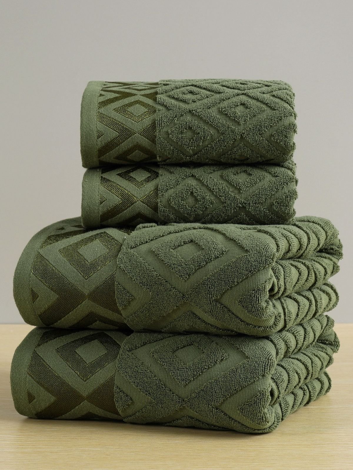 Eco-friendly Cotton Bath Towel Green